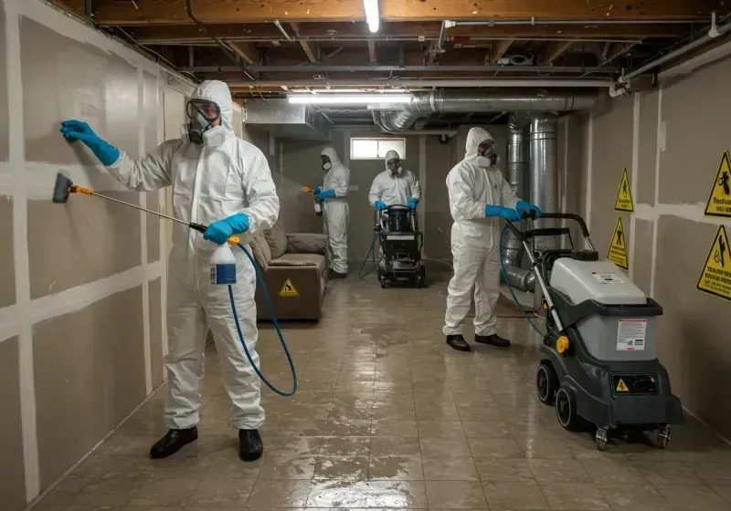 Basement Moisture Removal and Structural Drying process in Zumbrota, MN